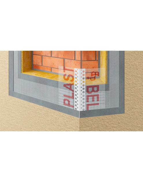 Zdjęcie: Kątownik PVC uniwersalny z siatką, na rolce BP4S L25 m BELLA PLAST