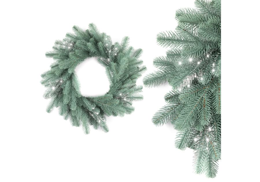 Zdjęcie: Wieniec bożonarodzeniowy Cristal srebrny świerk SONIC