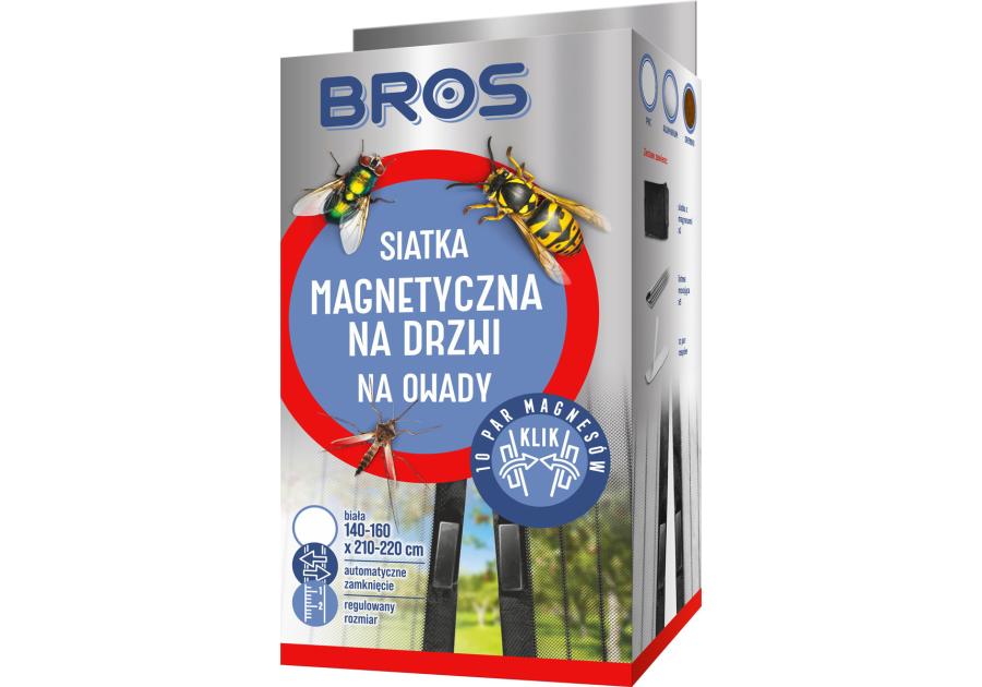 Zdjęcie: Siatka na drzwi magnetyczna 160x220 biała BROS