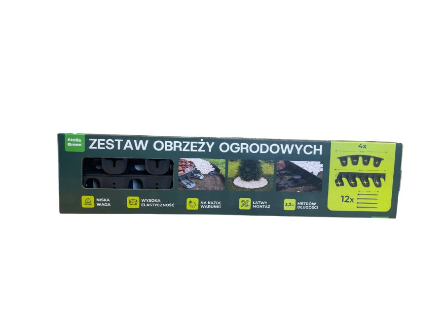 Zdjęcie: Obrzeże elastyczne 3 m czarne zestaw plus 12 kotew HD STELLA GREEN