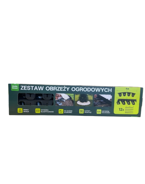 Zdjęcie: Obrzeże elastyczne 3 m czarne zestaw plus 12 kotew HD STELLA GREEN