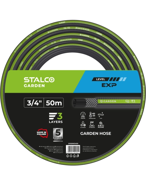 Zdjęcie: Wąż ogrodowy EXP 3/4" 50 m STALCO GARDEN
