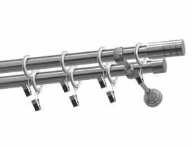 Karnisz podwójny 19/19 mm Zylinder 240 cm nikiel GARDINIA