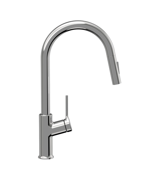 Zdjęcie: Bateria zlewozmywakowa z 2-funkcyjną, wyciąganą wylewką w kształcie litery U, Farsala chrom INVENA