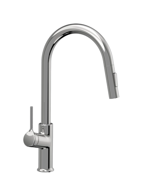 Zdjęcie: Bateria zlewozmywakowa z 2-funkcyjną, wyciąganą wylewką w kształcie litery U, Farsala chrom INVENA