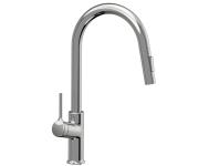 Zdjęcie: Bateria zlewozmywakowa z 2-funkcyjną, wyciąganą wylewką w kształcie litery U, Farsala chrom INVENA