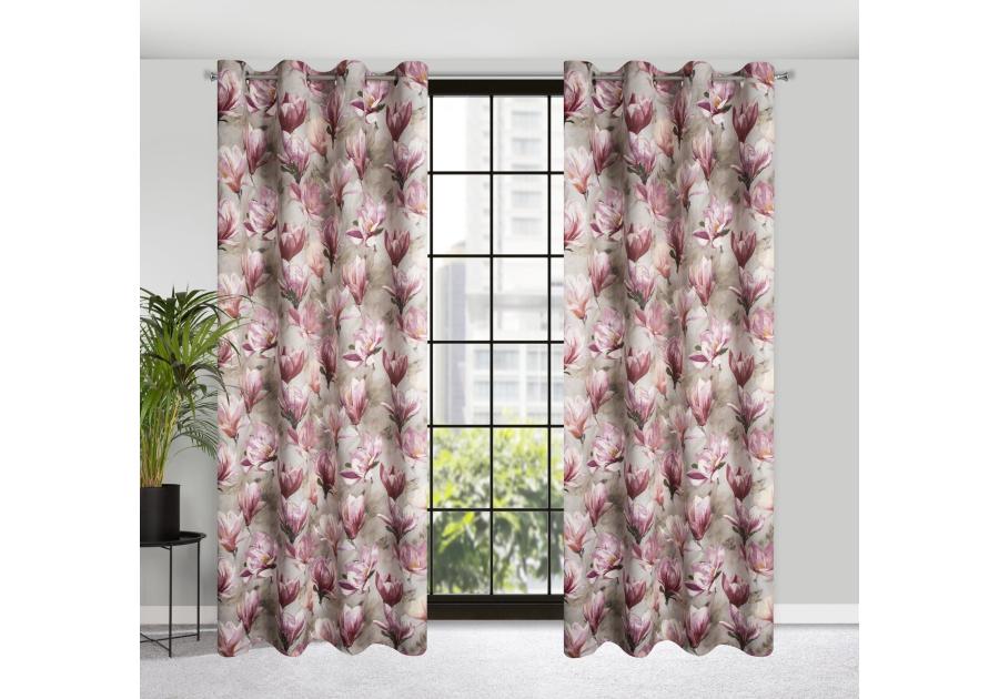 Zdjęcie: Zasłona gotowa Lari 140x250 cm beżowy EUROFIRANY