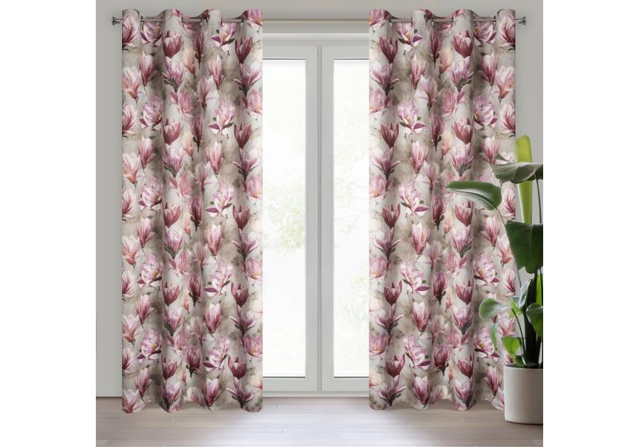 Zdjęcie: Zasłona gotowa Lari 140x250 cm beżowy EUROFIRANY