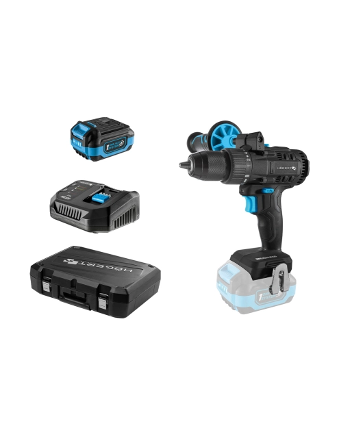 Zdjęcie: Wiertarko-wkrętarka bezszczotkowa 80 Nm zestaw HOGERT TECHNIK