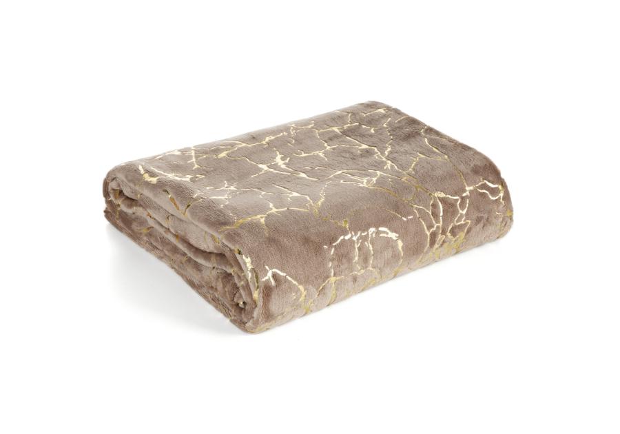 Zdjęcie: Koc Glamo 150x200 cm beżowo - złoty EUROFIRANY