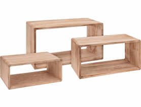 Stolik okazjonalny 3 szt. drewno KOOPMAN