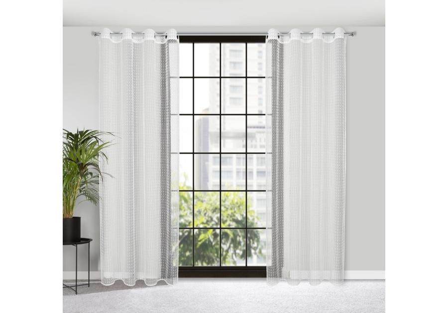 Zdjęcie: Zasłona gotowa Lara 140x250 cm biały EUROFIRANY