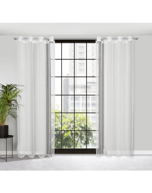 Zdjęcie: Zasłona gotowa Lara 140x250 cm biały EUROFIRANY