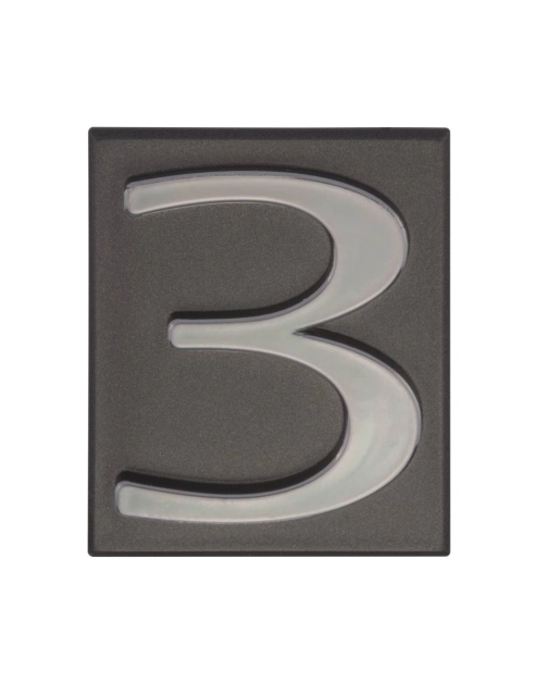 Zdjęcie: Cyfra 3 PCV samoprzylepna 4x4,7 cm grafit DOMINO