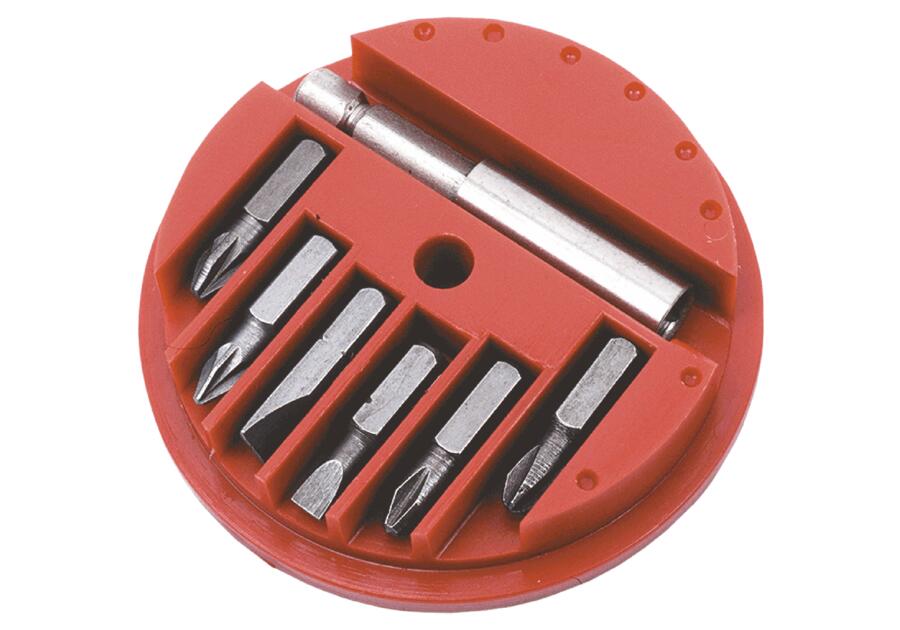 Zdjęcie: Końcówki wkrętakowe z uchwytem, zestaw 7 sztuk TOP TOOLS