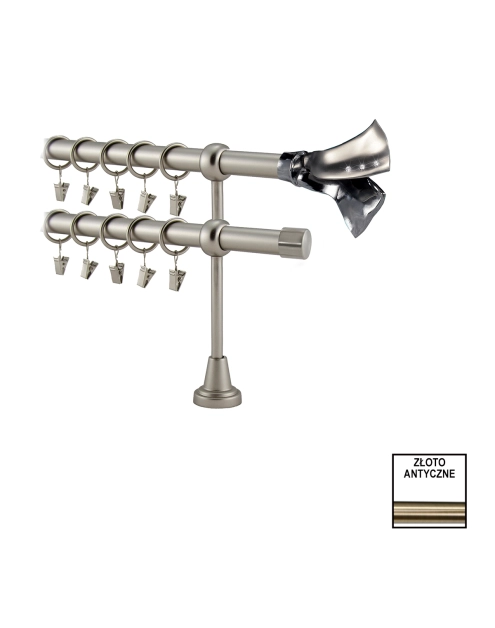 Zdjęcie: Karnisz podwójny Valentina fi 19 mm - 320 cm angelo ali złoto KARWEL