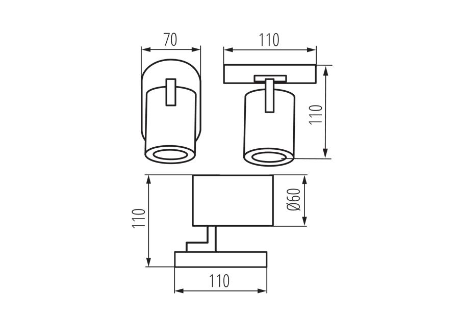 Zdjęcie: Oprawa oświetleniowa 1x max 35 W Laurin EL-1O W KANLUX