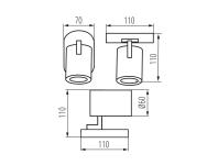 Zdjęcie: Oprawa oświetleniowa 1x max 35 W Laurin EL-1O W KANLUX