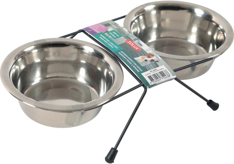 Zdjęcie: Zestaw misek dla psa i kota 2x350 ml Inox ZOLUX