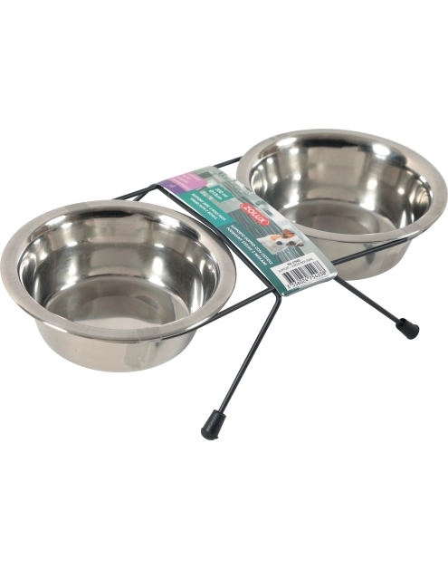Zdjęcie: Zestaw misek dla psa i kota 2x350 ml Inox ZOLUX