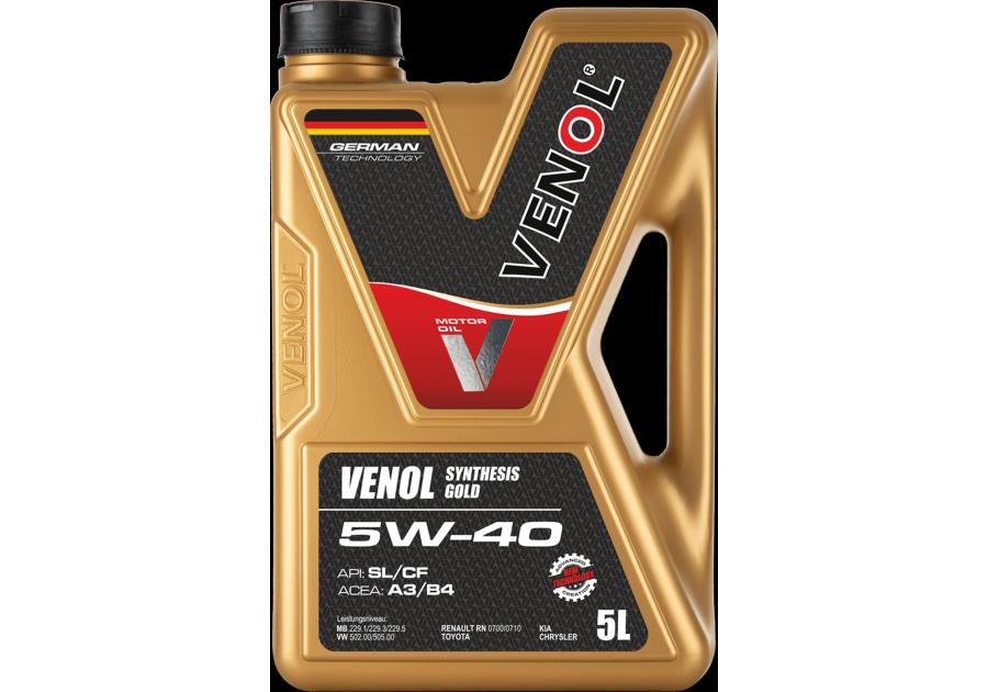 Zdjęcie: Olej silnikowy Synthesis Gold SL CF 5W40 5 L VENOL