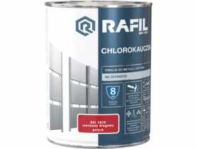 Emalia chlorokauczukowa czerwony drogowy RAL3020 0,9 L RAFIL