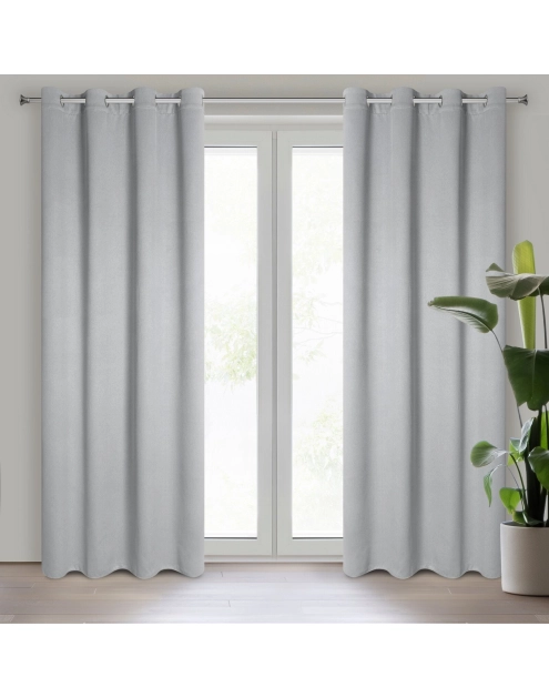 Zdjęcie: Zasłona gotowa Amaro 140x250 cm szary EUROFIRANY