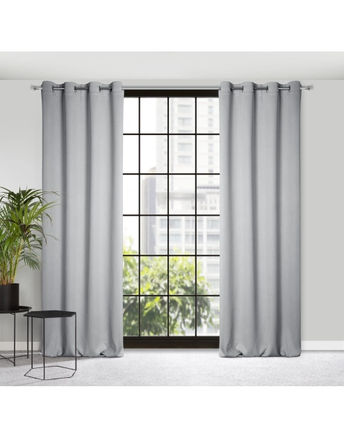 Zdjęcie: Zasłona gotowa Amaro 140x250 cm szary EUROFIRANY