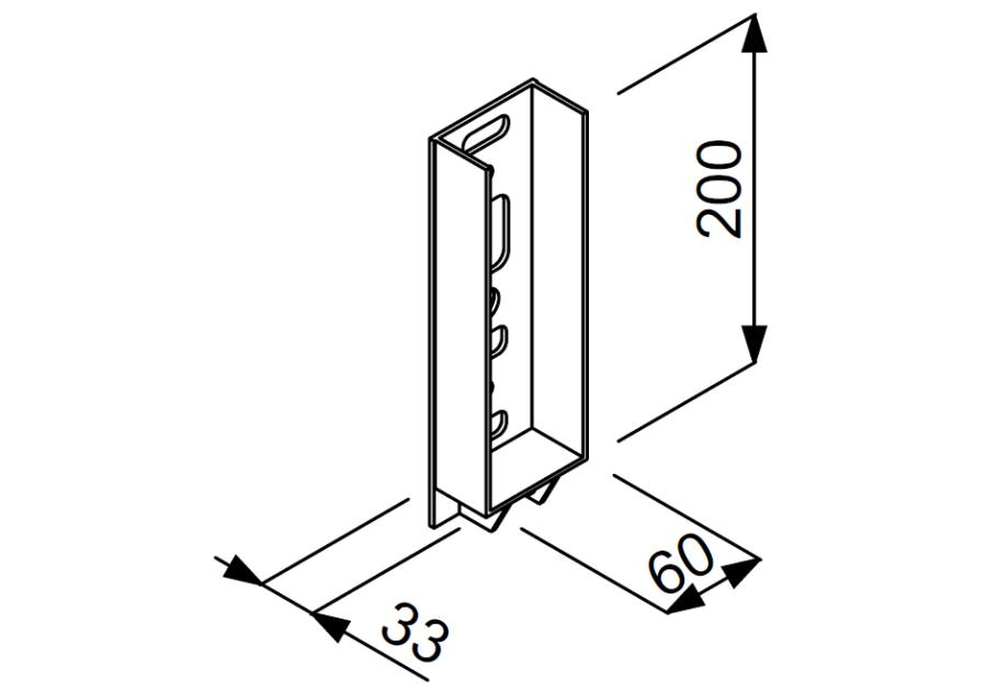 Zdjęcie: Łącznik z tworzywa sztucznego do podmurówki ogrodzenia W LDN20 PLA RAL 7016 JONIEC