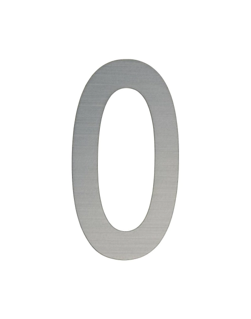 Zdjęcie: Cyfra 0 samoprzylepna 50 mm srebrny szczotkowany METRO