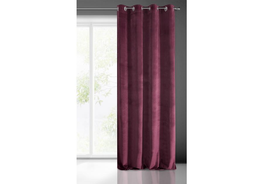 Zdjęcie: Zasłona gotowa Morena 140x250 cm bordowy EUROFIRANY