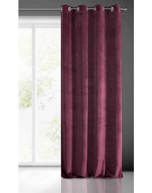 Zdjęcie: Zasłona gotowa Morena 140x250 cm bordowy EUROFIRANY
