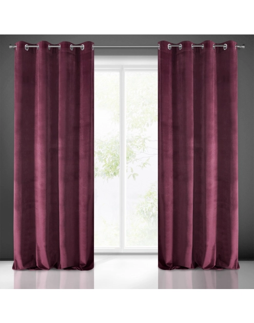 Zdjęcie: Zasłona gotowa Morena 140x250 cm bordowy EUROFIRANY