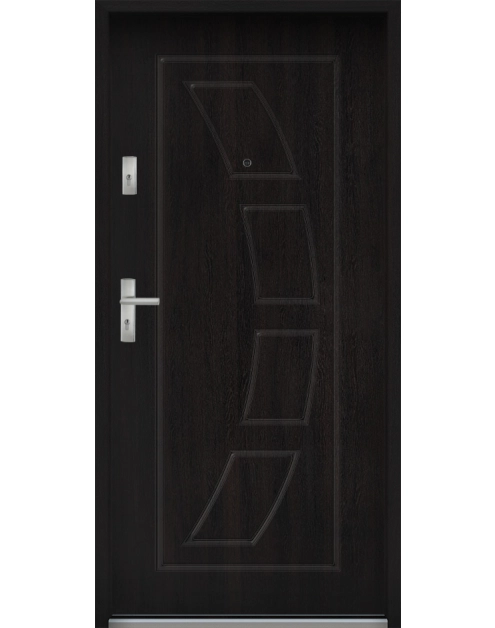 Zdjęcie: Drzwi wejściowe do mieszkań Bastion T-17 Heban 80 cm (NW) prawe ODO KR CENTER