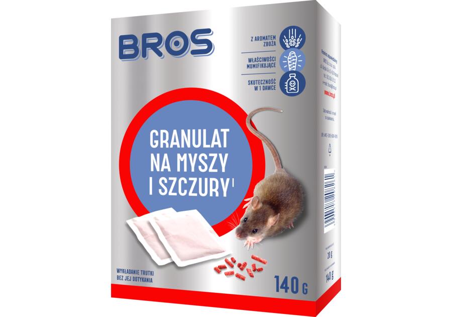 Zdjęcie: Granulat na myszy i szczury 0,14 kg BROS