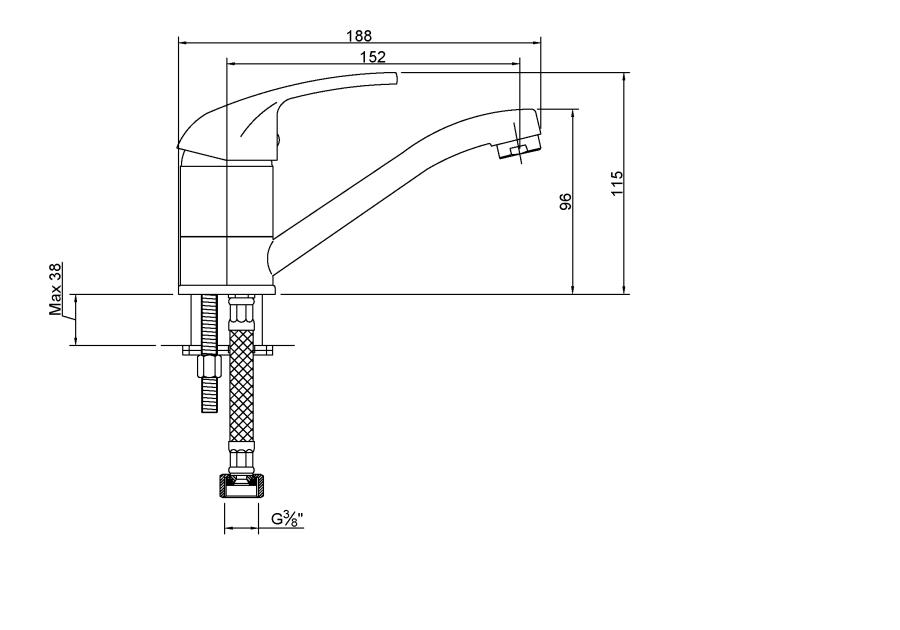 Zdjęcie: Bateria umywalkowa Perea chrom INVENA