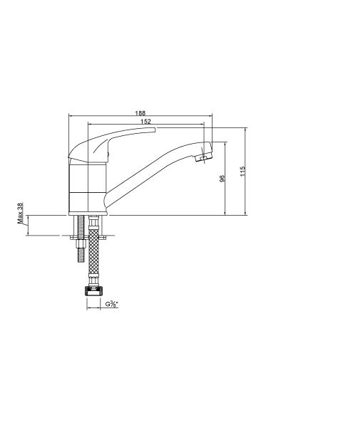 Zdjęcie: Bateria umywalkowa Perea chrom INVENA