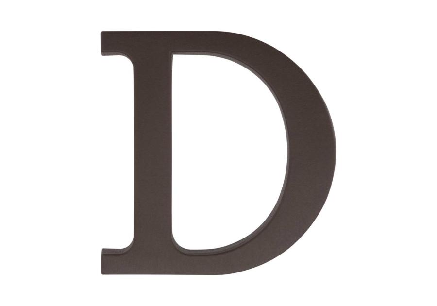 Zdjęcie: Litera "D" plastikowa brązowa 90 mm METRO