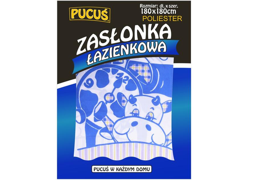 Zdjęcie: Zasłonka prysznicowa Polyester 180x180 cm PUCUŚ