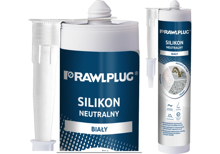 Zdjęcie: Silikon neutralny biały - kartusz plastikowy - 300 ml