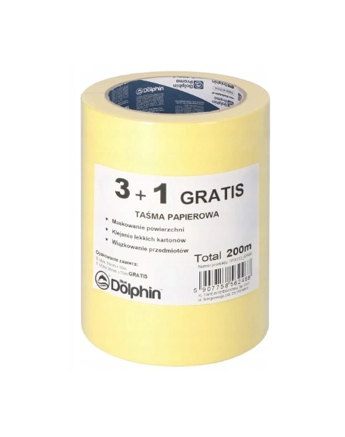 Zdjęcie: Taśma papierowa 3x36 mm x 50 m BLUE DOLPHIN