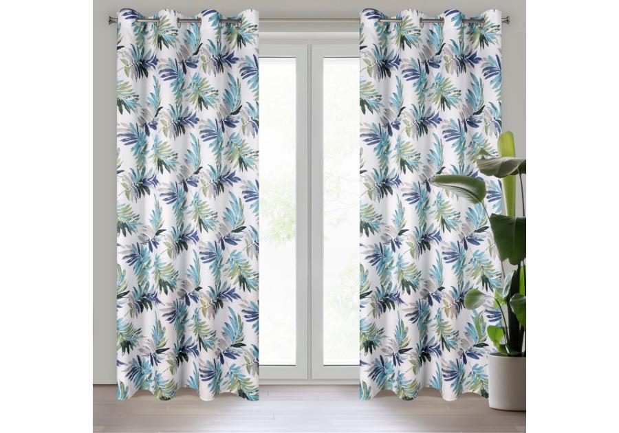 Zdjęcie: Zasłona gotowa Sabrina 140x250 cm niebieski EUROFIRANY