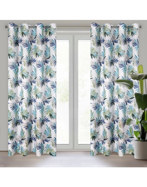 Zdjęcie: Zasłona gotowa Sabrina 140x250 cm niebieski EUROFIRANY