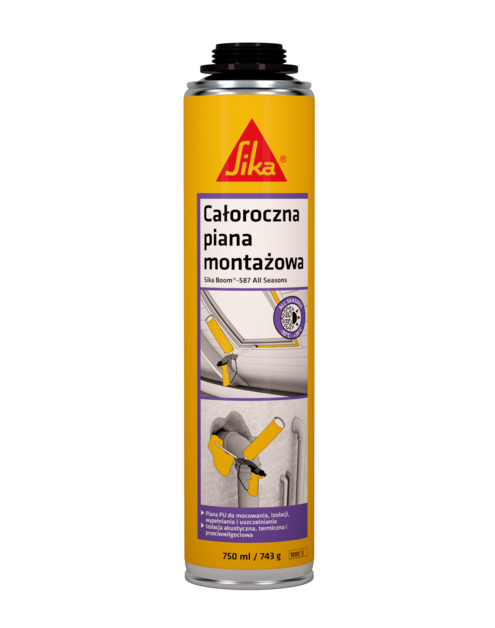 Zdjęcie: Piana pistoletowa SikaBoom 587 wielosezonowa 750 ml SIKA