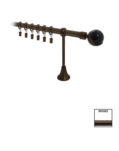 Zdjęcie: Karnisz pojedynczy Victoria fi 19 mm - 200 cm bronze tierra KARWEL