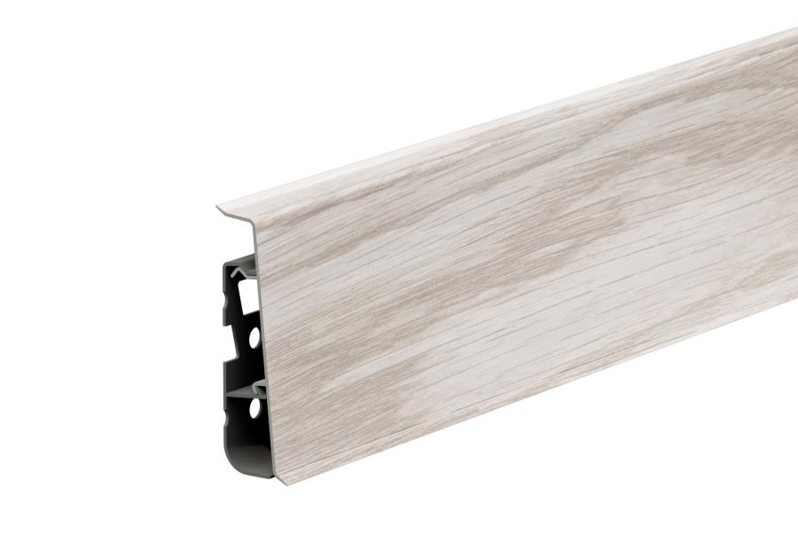 Zdjęcie: Listwa przypodłogowa PVC Hi Line Prestige 2,2x7,5 cm 2,50 m Jesion Baltimore Mat CEZAR
