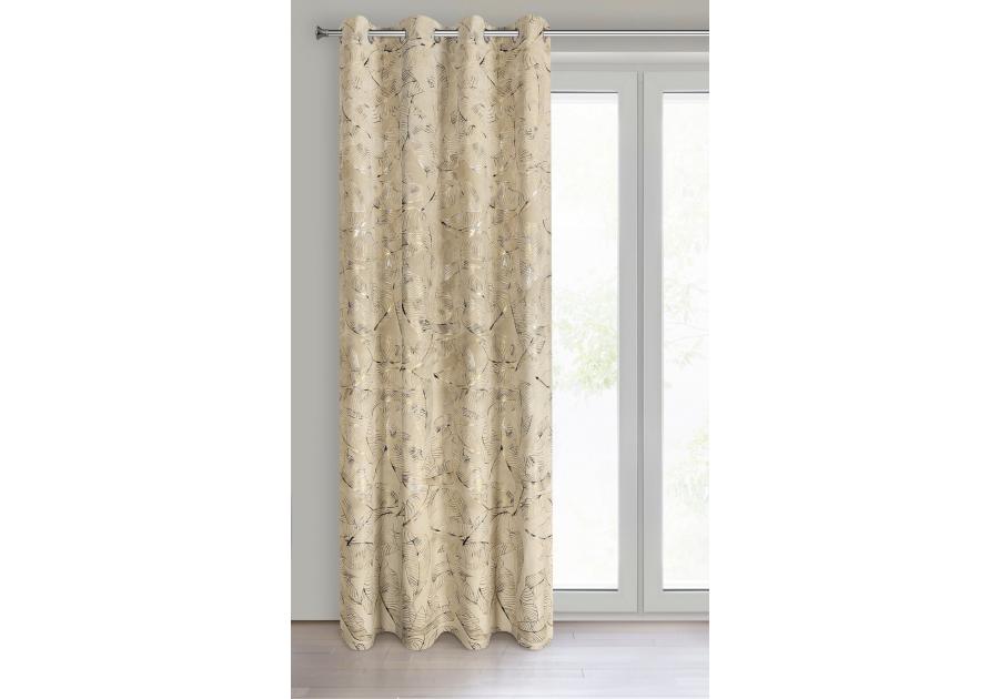 Zdjęcie: Zasłona gotowa Odeta 135x250 cm beżowy EUROFIRANY