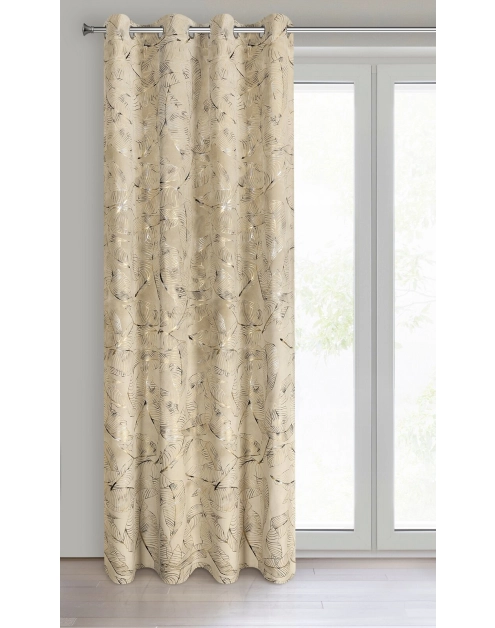 Zdjęcie: Zasłona gotowa Odeta 135x250 cm beżowy EUROFIRANY