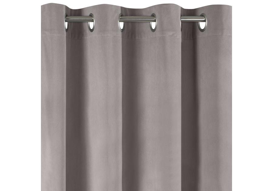 Zdjęcie: Zasłona Berfu 140x250 cm pudrowa na przelotkach EUROFIRANY