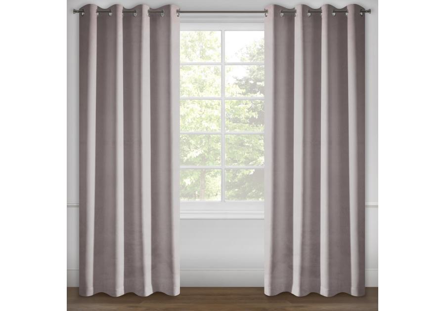 Zdjęcie: Zasłona Berfu 140x250 cm pudrowa na przelotkach EUROFIRANY